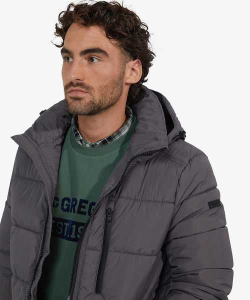 Hooded Bomber Jacket | Dark Grey