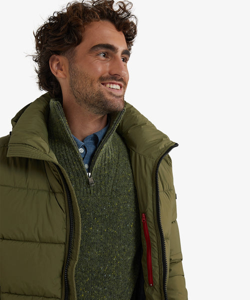 Hooded Bomber Jacket | Moss Green