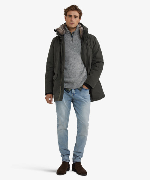 Parka Coat | Dark Olive