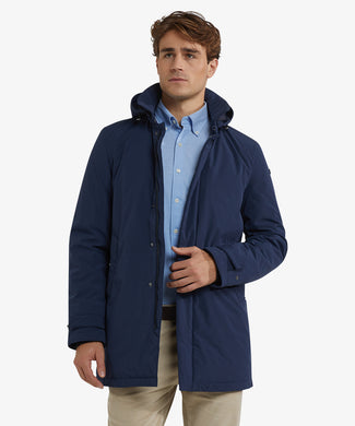 Hooded Raincoat | Navy