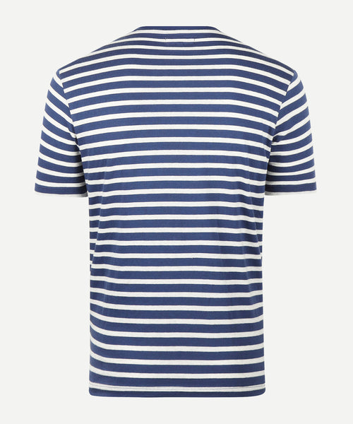T-shirt Gestreept | Worker Blue