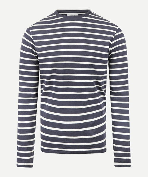 Striped Long Sleeve T-Shirt | Navy