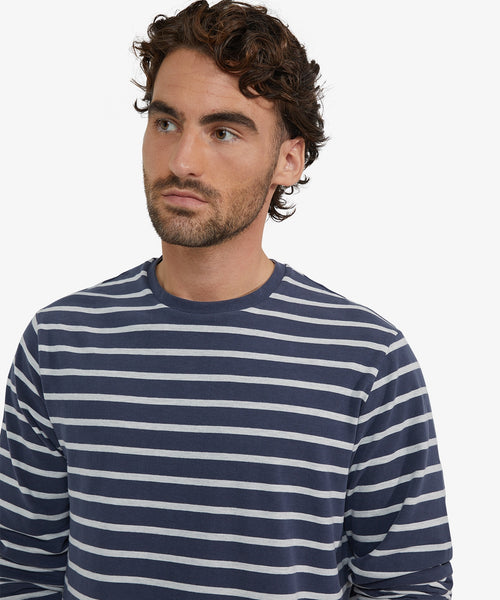 Striped Long Sleeve T-Shirt | Navy