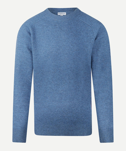 Trui Lamswol Rondehals | Worker Blue