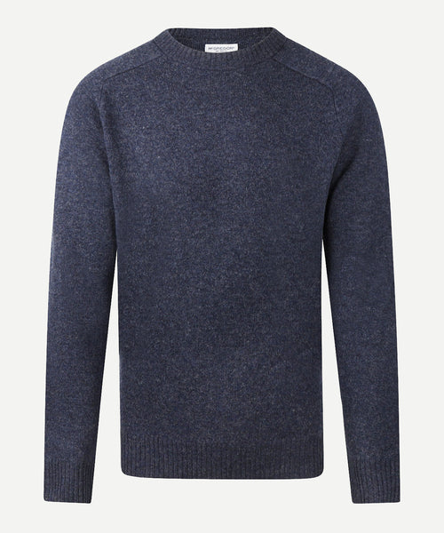 Trui Lamswol Rondehals | Navy
