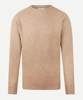 Lambswool Round Neck Sweater | Sand