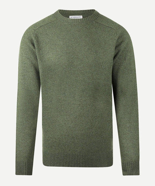 Trui Lamswol Rondehals | Winter Sage