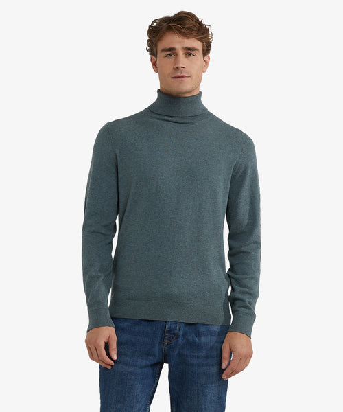 Turtleneck Cotton Merino Wool | Winter Sage