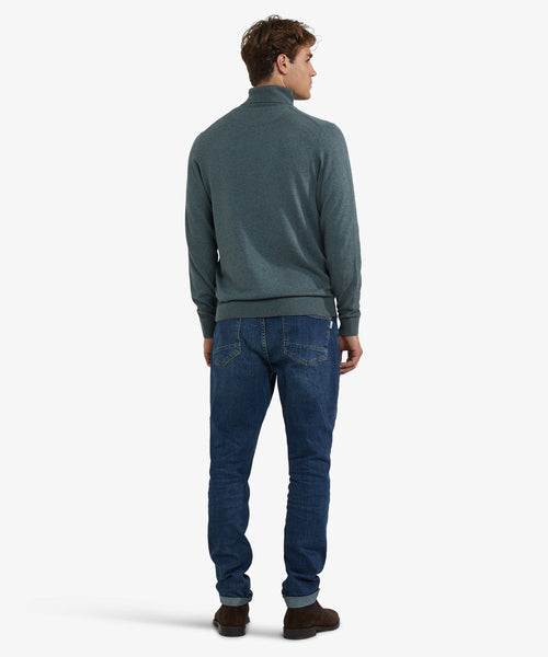 Turtleneck Cotton Merino Wool | Winter Sage