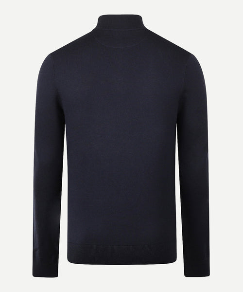 Trui Half-Zip Katoen Merinowol | Navy