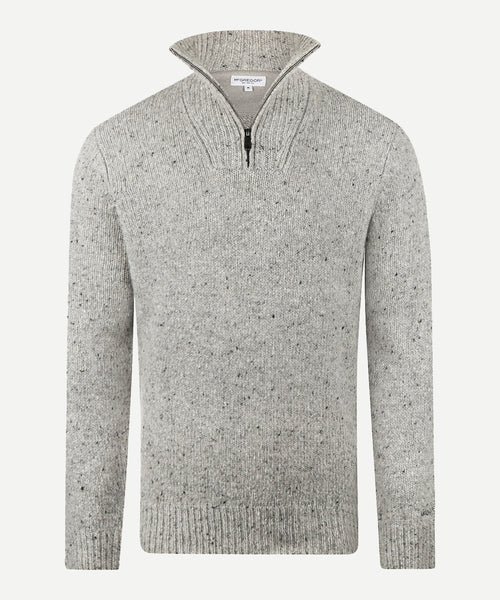 Sweater Fisherman Half-Zip | Medium Gray Melange