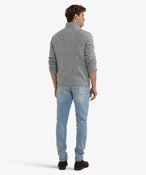 Sweater Fisherman Half-Zip | Medium Gray Melange