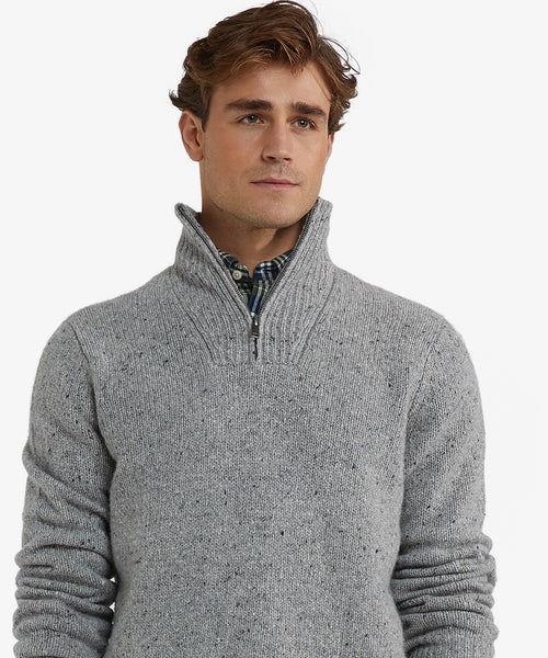 Sweater Fisherman Half-Zip | Medium Gray Melange
