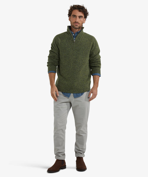 Sweater Fisherman Half-Zip | Dark Olive