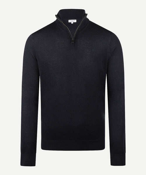 Trui Half-Zip Luxe Merinowol | Navy