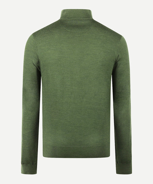 Trui Half-Zip Luxe Merinowol | Moss Green