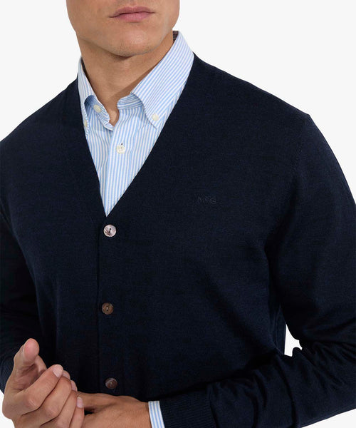 Vest Klassiek Luxe Merinowol | Navy