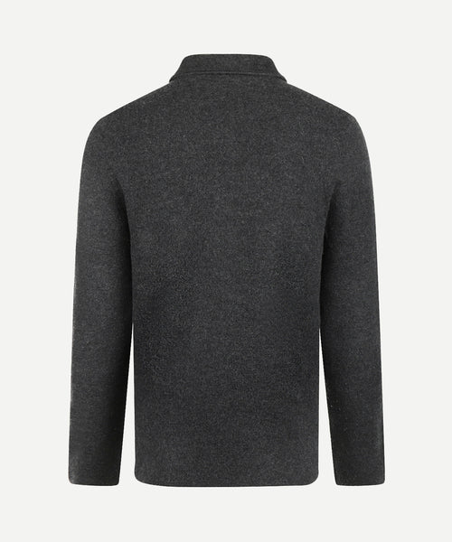 Button cardigan Wool mix | Dark Gray Melange