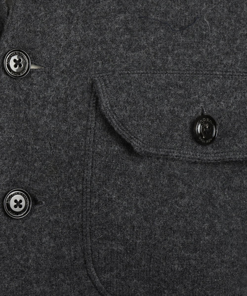 Button cardigan Wool mix | Dark Gray Melange