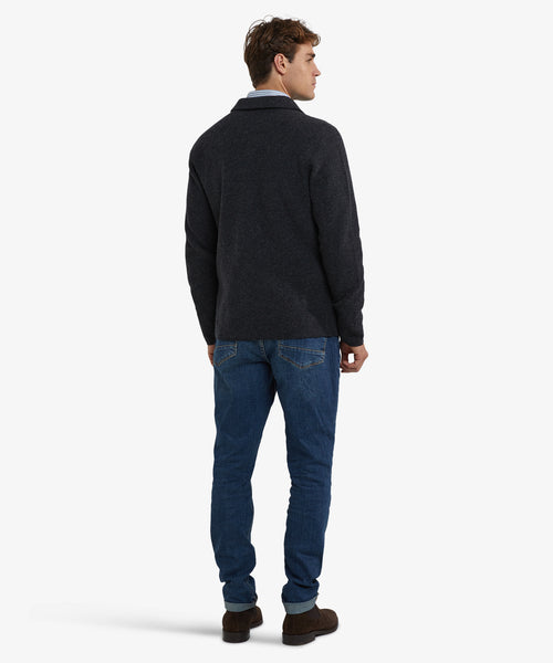 Button cardigan Wool mix | Dark Gray Melange