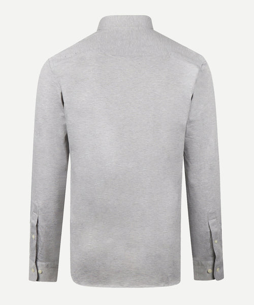 Stretch Piqué Shirt | Medium Grey Melange
