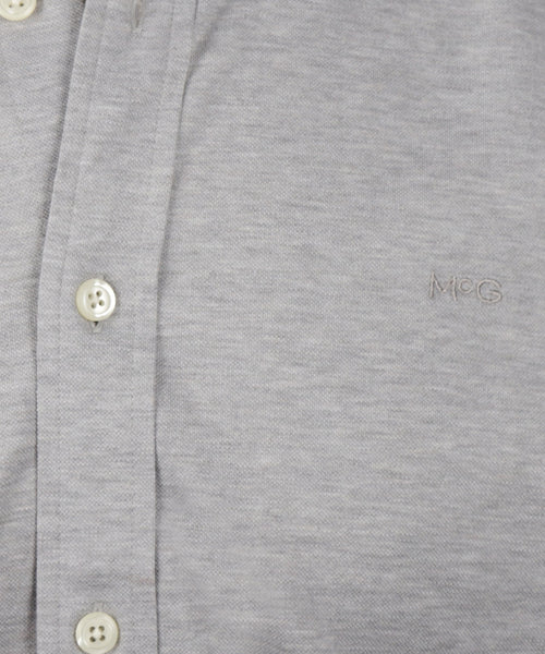Stretch Piqué Shirt | Medium Grey Melange