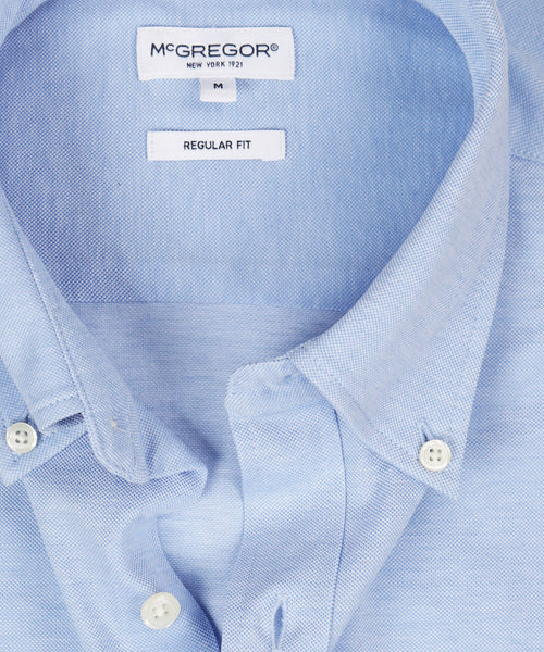 Stretch Piqué Shirt | Light Blue