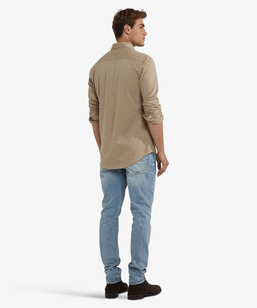 Stretch Piqué Shirt | Sand