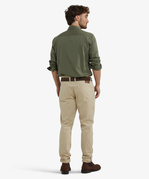 Stretch Piqué Shirt | Winter Sage