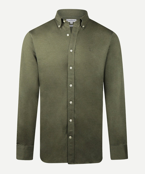 Stretch Piqué Shirt | Winter Sage