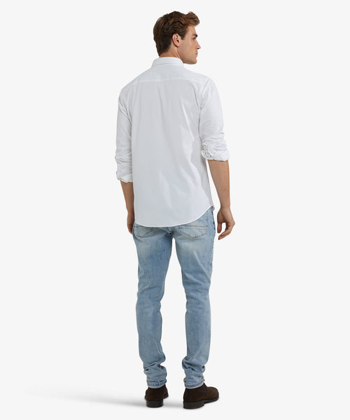 Stretch Piqué Shirt | White