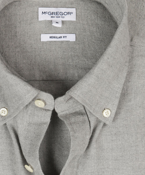 Overhemd Flanel Melange Oxford | Medium Grey Melange