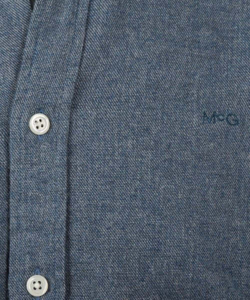 Overhemd Flanel Melange Oxford | Navy