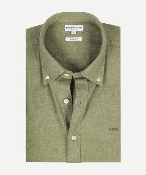 Overhemd Flanel Melange Oxford | Winter Sage