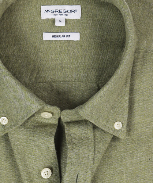 Overhemd Flanel Melange Oxford | Winter Sage
