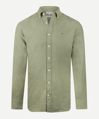 Oxford Flannel Melange Shirt | Winter Sage