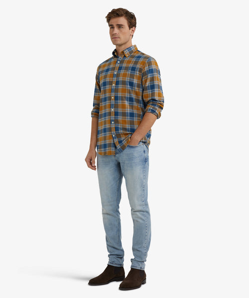 Overhemd Flanel Ruit | Camel
