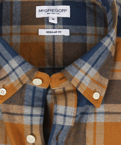 Overhemd Flanel Ruit | Camel