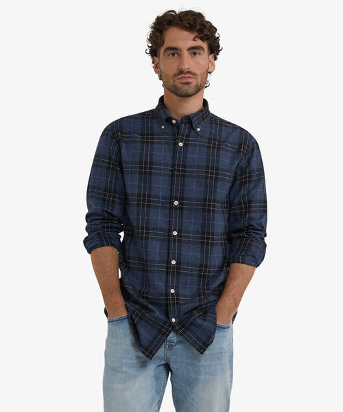 Overhemd Flanel Ruit | Navy