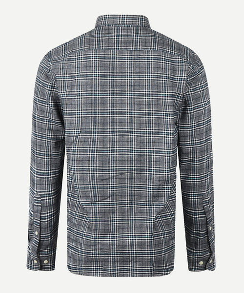 Overhemd Flanel Twill Ruit | Navy