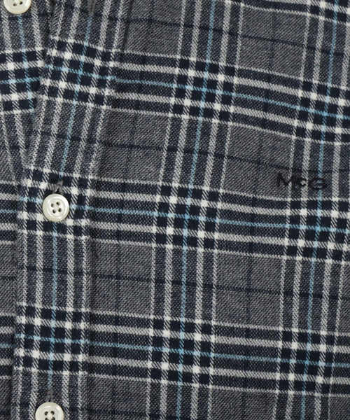 Overhemd Flanel Twill Ruit | Navy