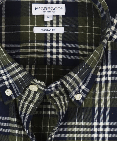 Overhemd Flanel Multi Ruit | Moss Green