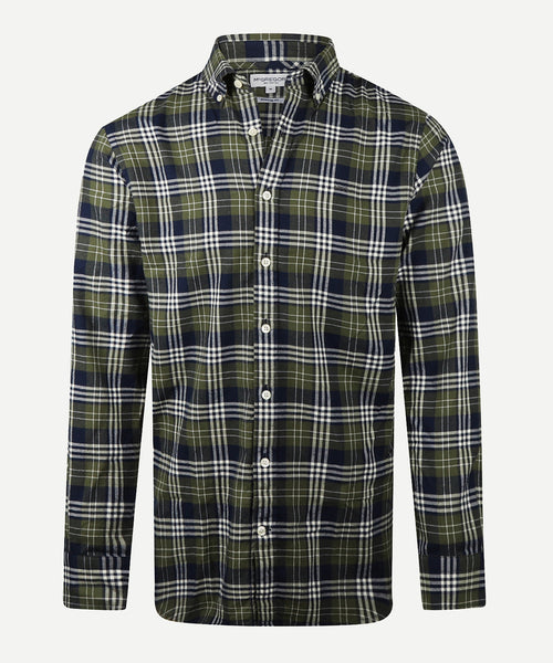 Overhemd Flanel Multi Ruit | Moss Green