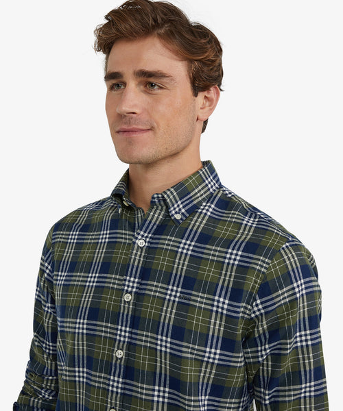 Overhemd Flanel Multi Ruit | Moss Green