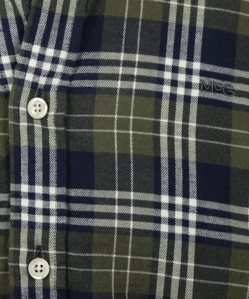 Overhemd Flanel Multi Ruit | Moss Green