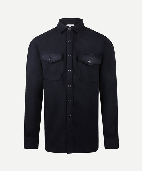 Overshirt Wol Look | Navy