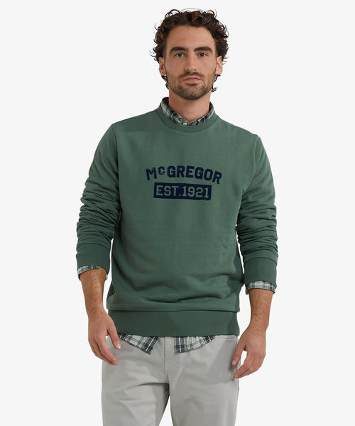 Sweatshirt Graphic Round Neck | Winter Sage