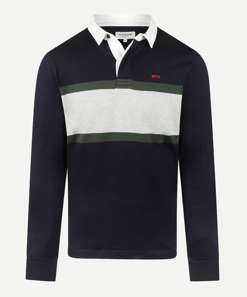 Colourblock Rugby Shirt | Navy