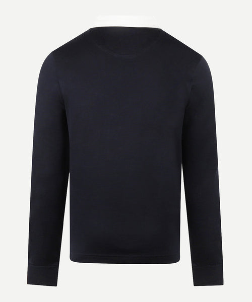 Colourblock Rugby Shirt | Navy
