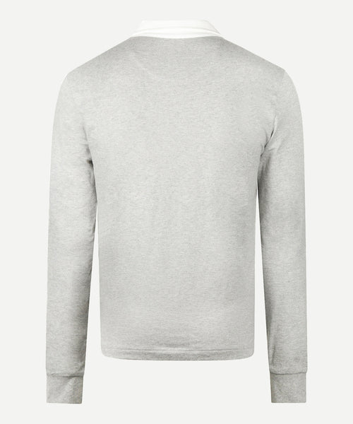 Colourblock Rugby Shirt | Medium Gray Melange